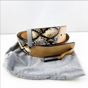 Worth Genuine Leather Python Skin Belt S